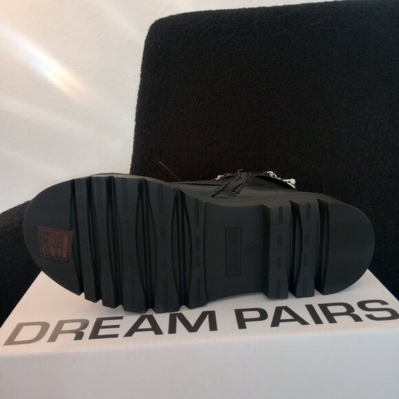 Black AJNDWEER Dream Pairs Combat Boots - Picture 4 of 4